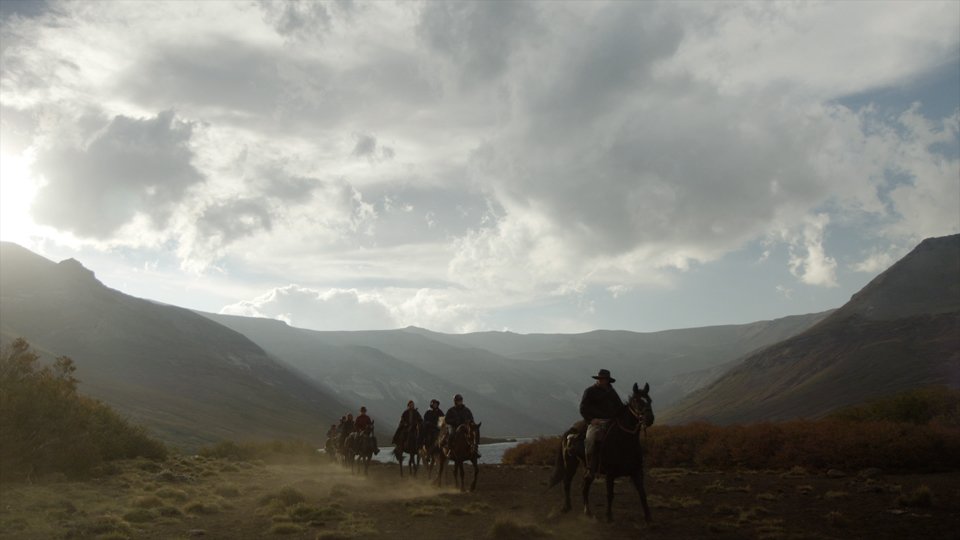 Horseback riders on the Alpine Lake Pack Trip at Estancia Ranquilco