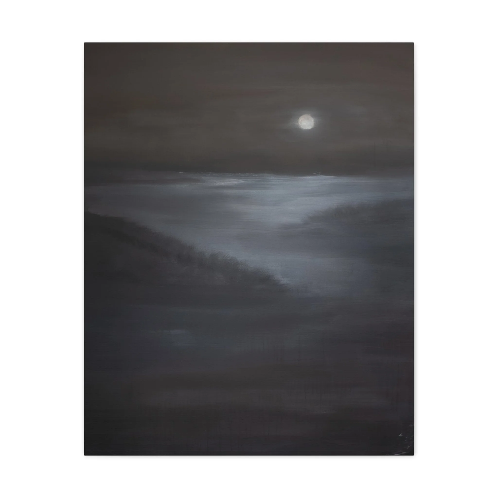 'Guided' Matte Canvas Print — Moonlit River