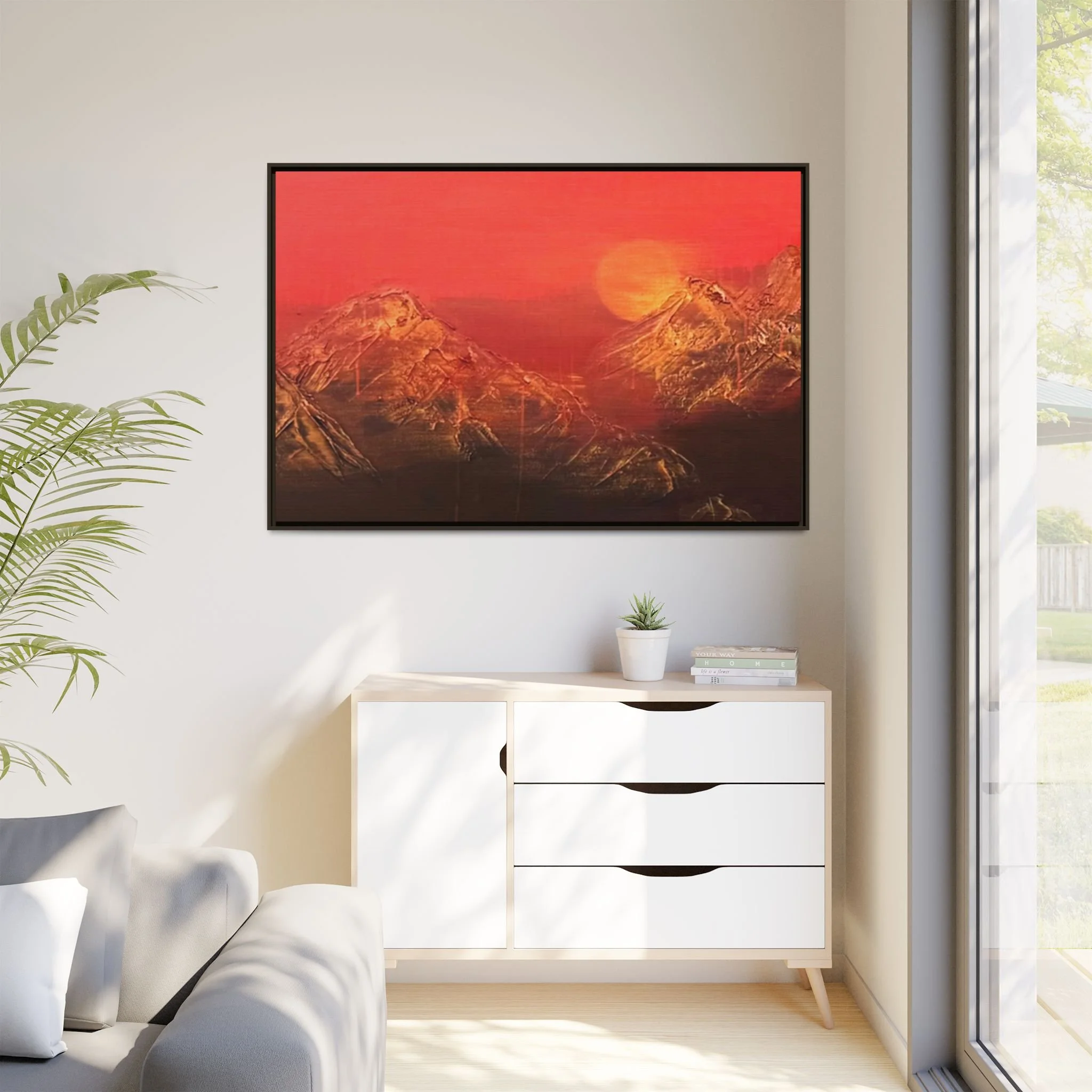 Helios Ridge Matte Canvas Framed Wall Art