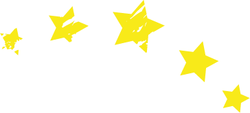 Several yellow stars of varying sizes on a black background.