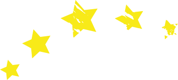 Yellow stars of varying sizes scattered on a black background