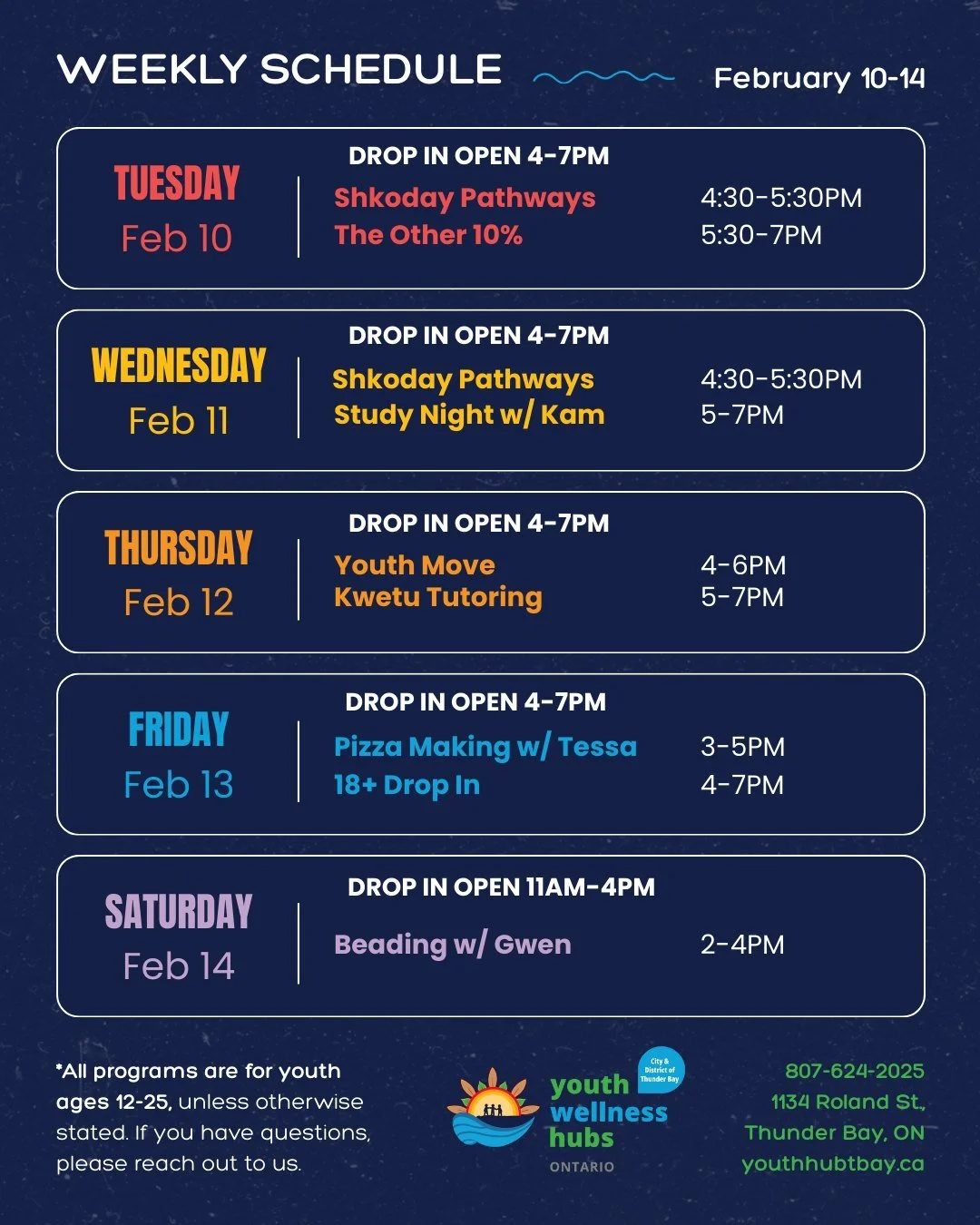 We&rsquo;ve got a full week of support, creativity, and good vibes lined up 💖
Swipe to see what we&rsquo;ve planned and come spend some time with us!

Reminder:
✨ Our drop in will be closed 1-4PM - Tues-Fri and replaced by Quiet Hours + Independent 