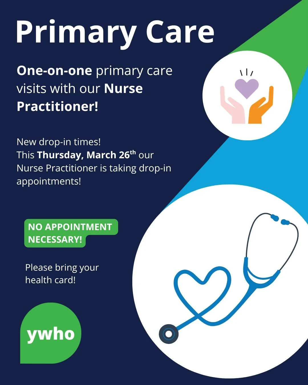 If you&rsquo;re between the ages of 12-25, our new Nurse Practitioner, Marisa, is offering additional drop-in hours this week to help with your health needs!

Drop-in appointments available:
📅 Wednesday, March 25th: 5-7PM with Jodi
📅 Thursday, Marc
