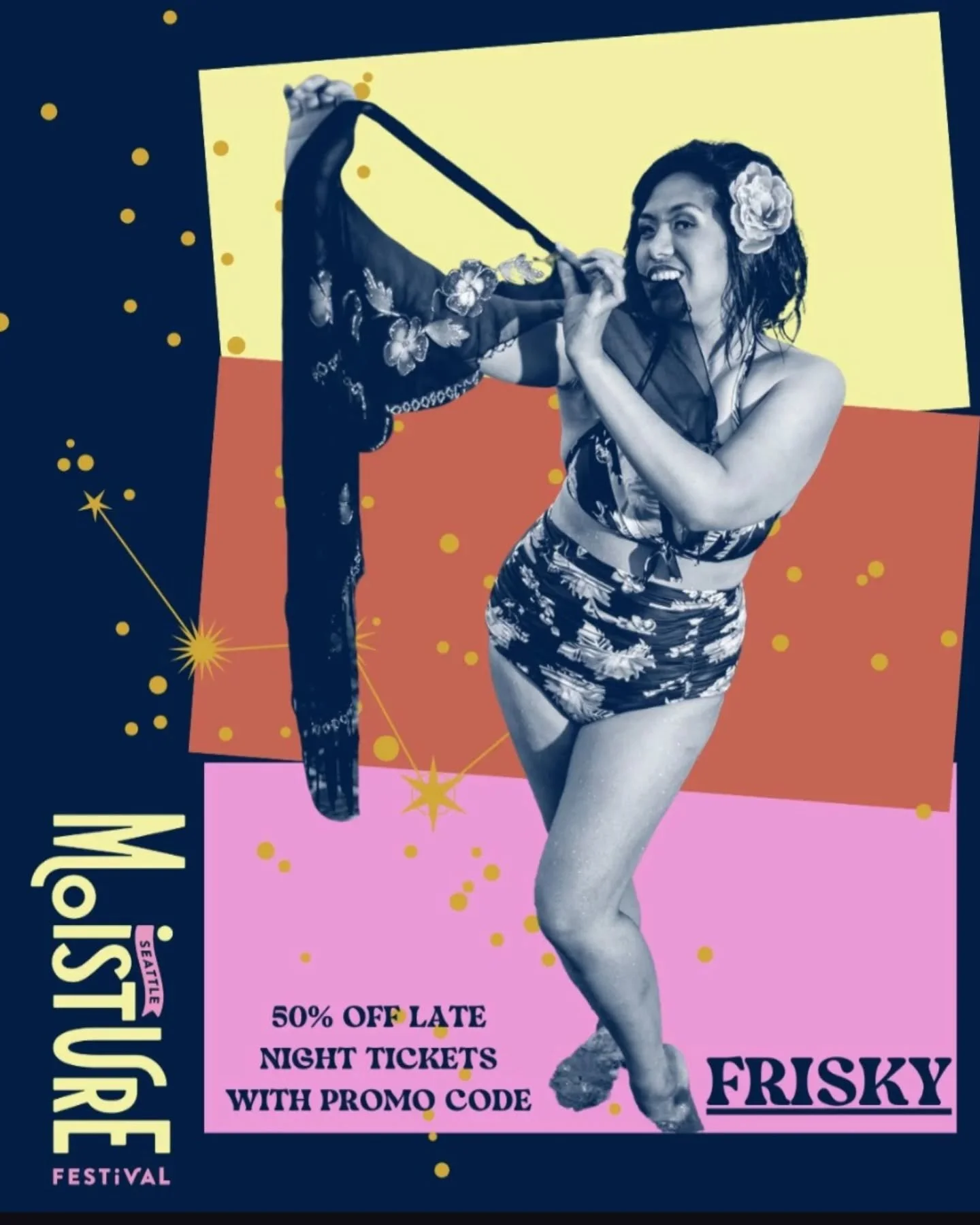 Find me this week 🕵🏾&zwj;♀️

SEATTLE!! I'm returning to the @moisturefestival stage this Friday (3/28) at the Frisky Friday Late night show (10:45pm)! Tickets are 50% off for the late night shows and they are such a deal especially considering the 