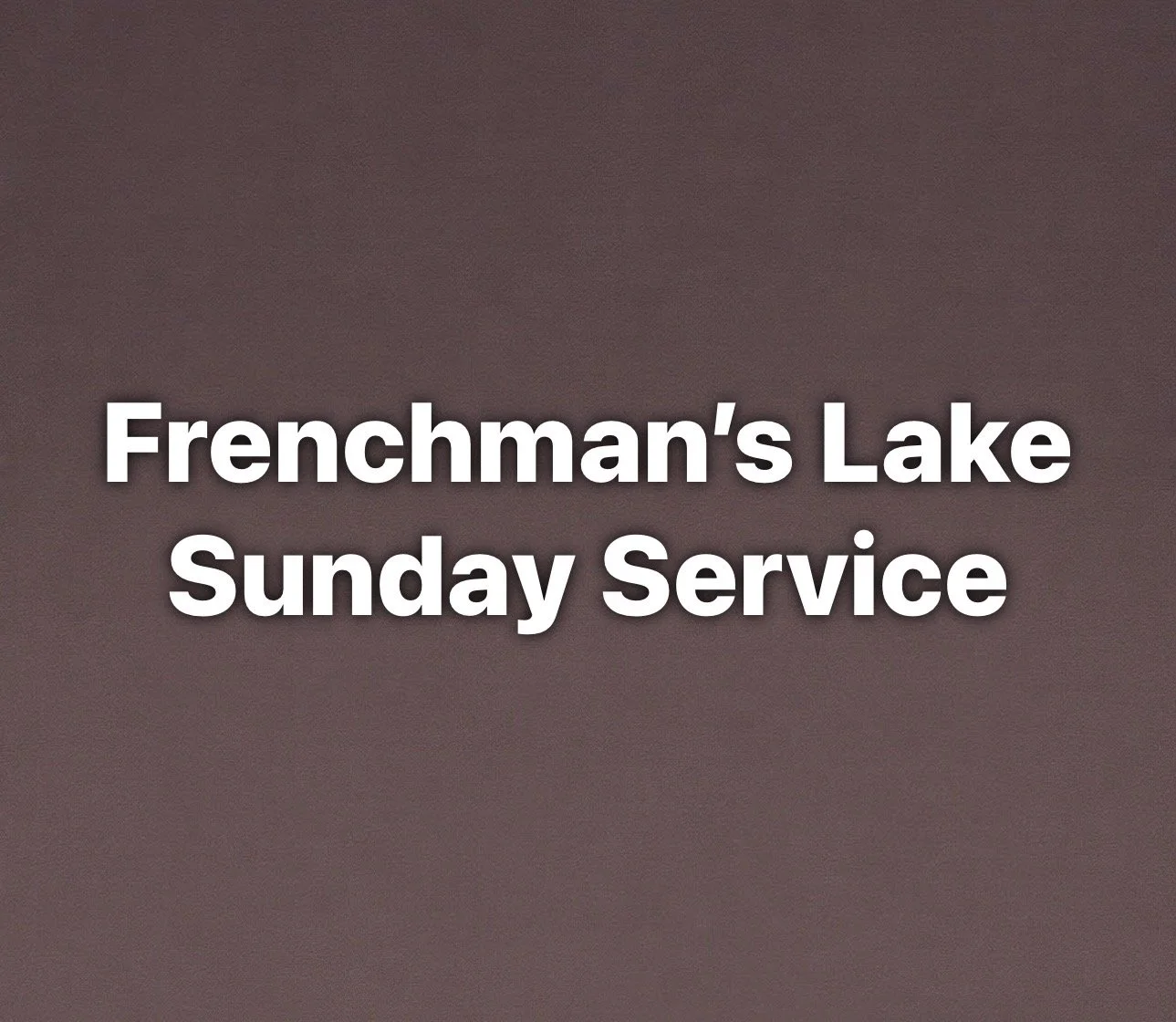 Family Camp Service