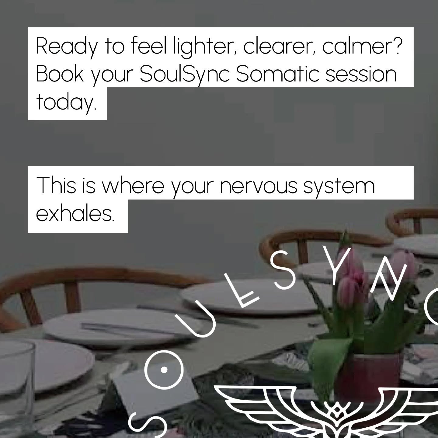SoulSync Somatic sessions blend Reiki, Mindfulness and Clairsentient guidance.
Each session begins with a grounding check-in, then flows into deep energetic healing - tailored to your emotional, mental and physical state.
It's like exhaling for the f