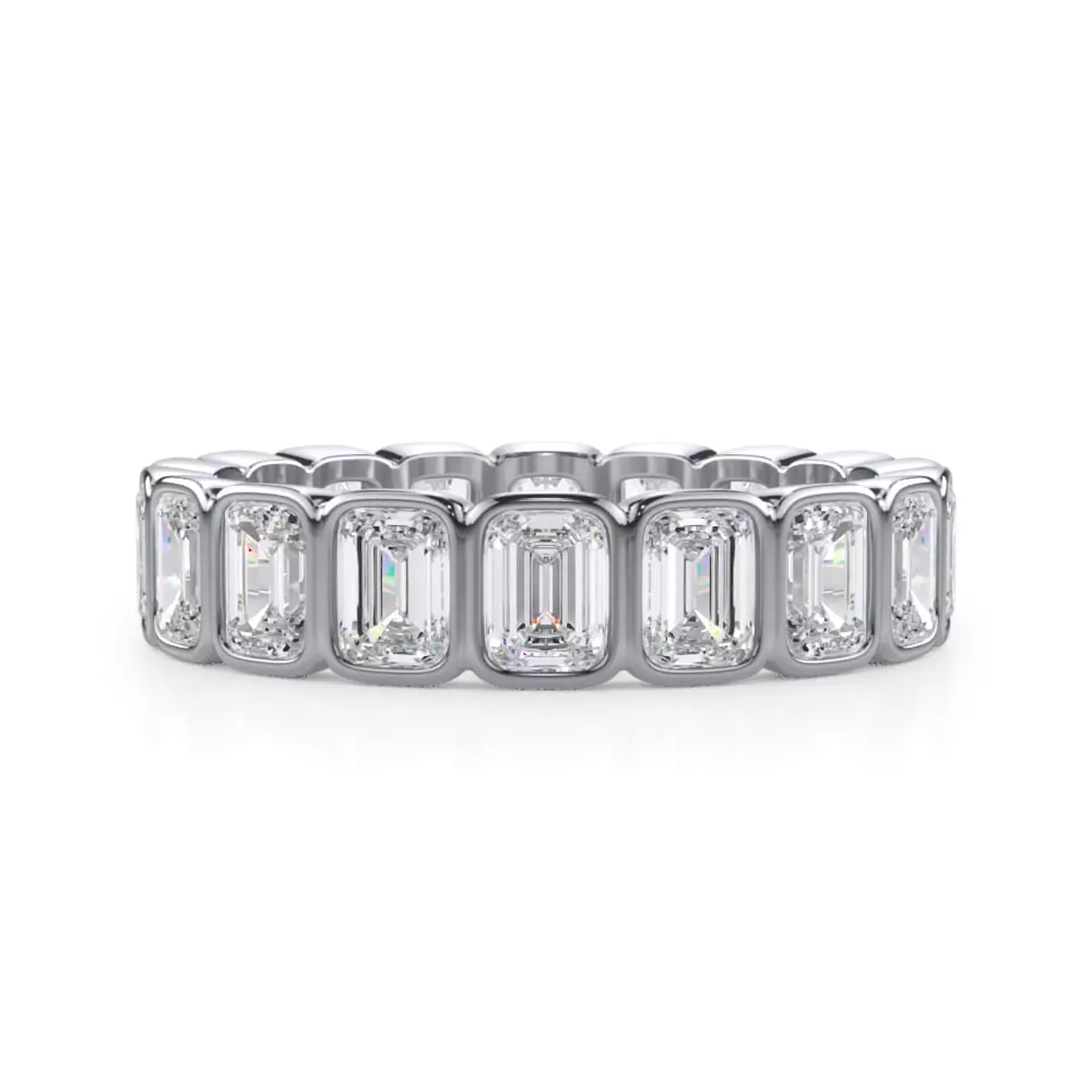 Bezel Emerald — Eternity Band