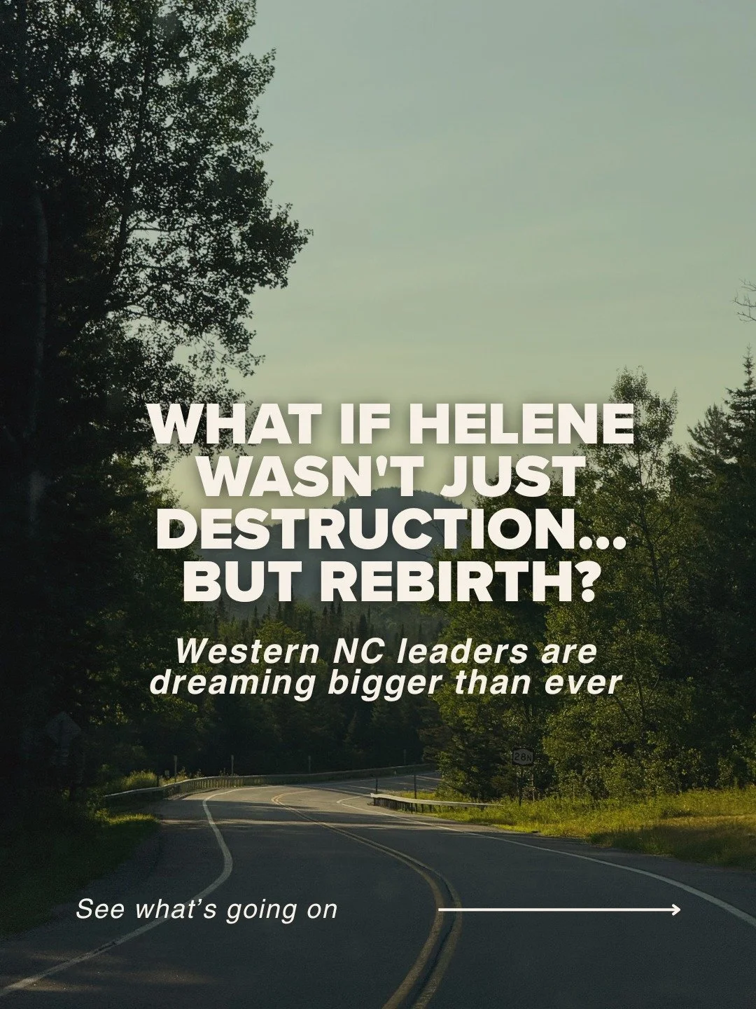 We're not just rebuilding&mdash;we're reimagining.
A year after Helene, Western NC leaders gathered to talk about what's possible. And dear friends, the vision is bold:

🏡 Housing that serves our workforce, not just tourists
 🚂 Passenger rail conne