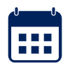 Icon of a calendar with a grid layout