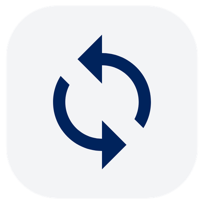 A circular arrow symbol pointing clockwise, indicating refresh or reload.