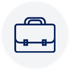 Icon of a blue briefcase