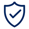 Shield icon with a checkmark inside