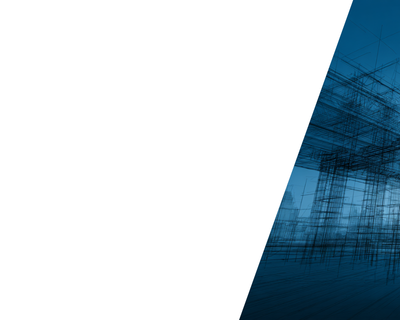 Abstract image with a diagonal division, featuring a white section on the left and a dark blue section on the right with circuit-like lines.