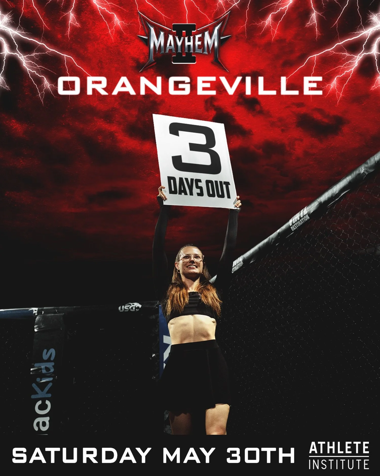 3 Days Out from Orangeville 🚨 It&rsquo;s Almost Time for Another Night of MMA + Live Music!!

Limited spots remaining, get your tickets today at MayhemFights.com 🎟️

Event Schedule:
🚪 6:00 PM - Doors Open + DJ
🎸 6:45 PM - Live Music
⚔️ 7:00 PM - 