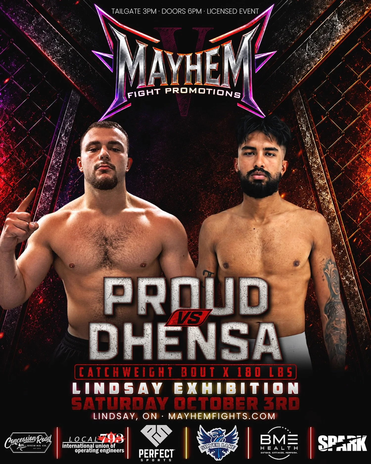 Jaxon Proud vs. Jasraj Dhensa 🔥 Two dangerous strikers collide inside the @MayhemFights cage on October 3rd in Lindsay!

With a successful background in both wrestling and kickboxing, @Jax_Proudr brings a well-rounded arsenal into the matchup ⚔️ Sta