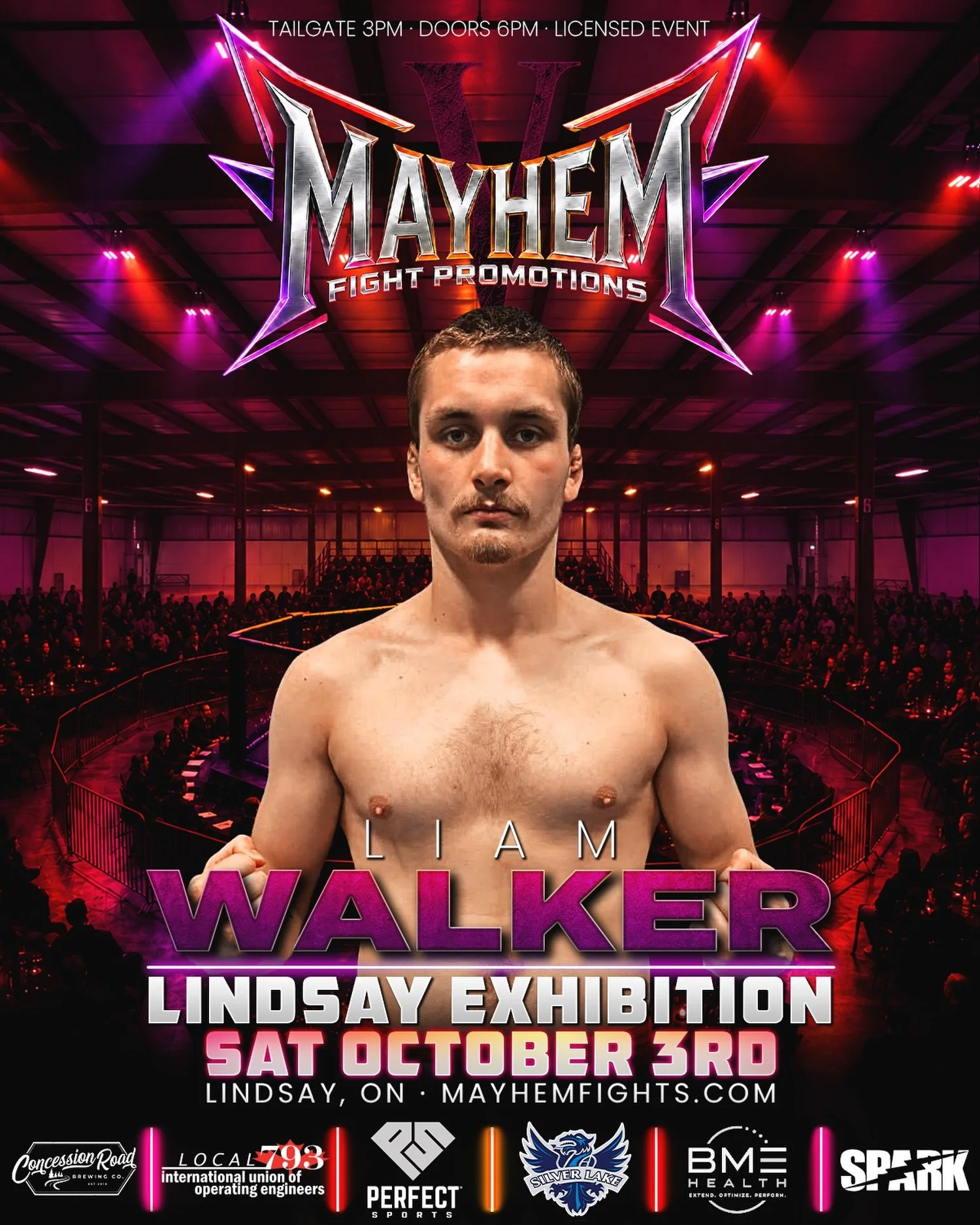 Undefeated Liam Walker is coming to @MayhemFights on October 3rd 🔥 Fighting out of Kalsamrit in Bowmanville, @LiamWWalker brings a perfect 3-0 record into his first appearance inside the Mayhem cage as he looks to keep his undefeated run alive close