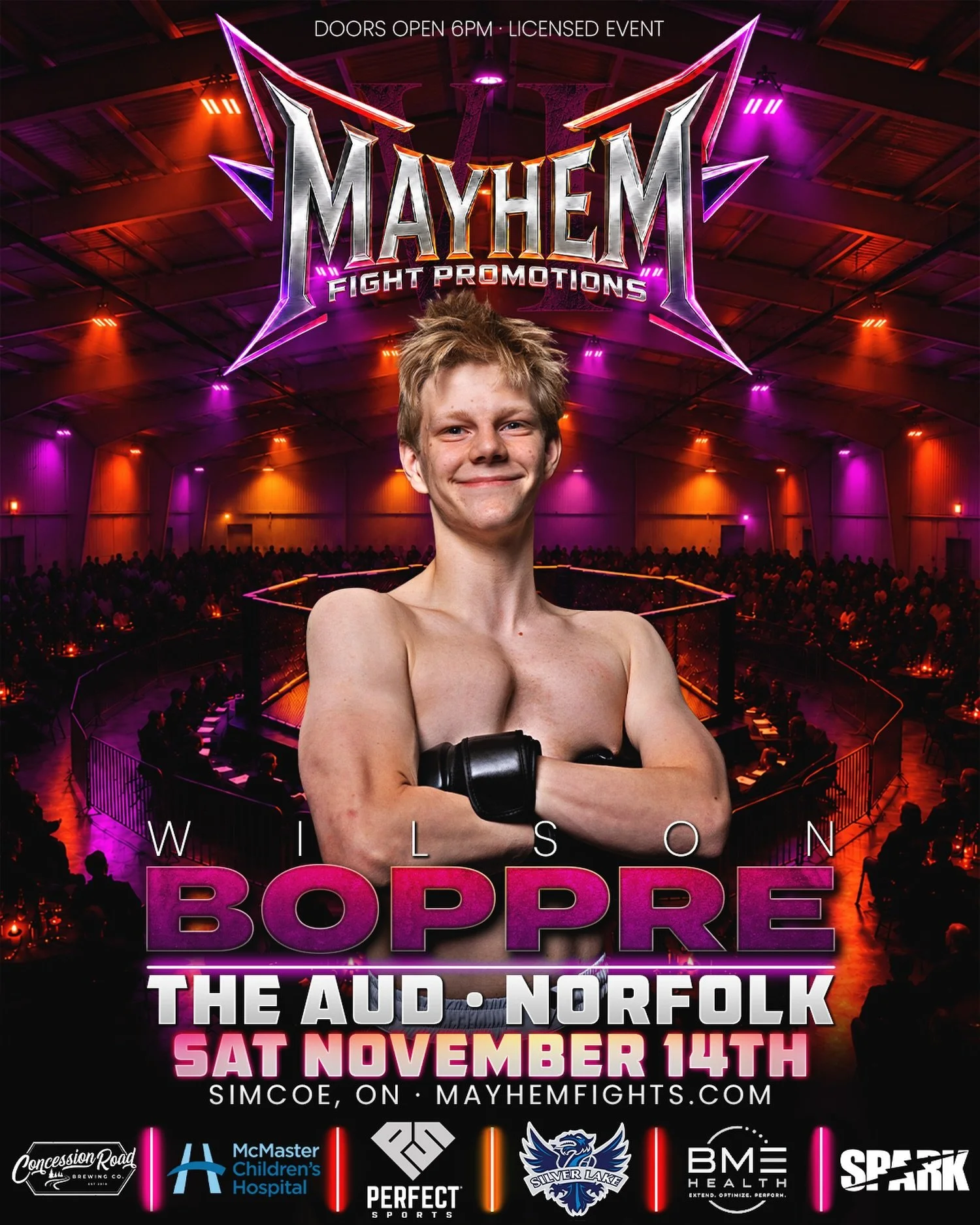 Wilson Boppre is headed to Norfolk for @MayhemFights on November 14th 🔥 @WilsonBoppreMMA is ready to step back inside the Mayhem cage and pick up a big victory when Mayhem takes over The Aud! 

Get Your Tickets Now at 🎟️ MayhemFights.com/Norfolk

?