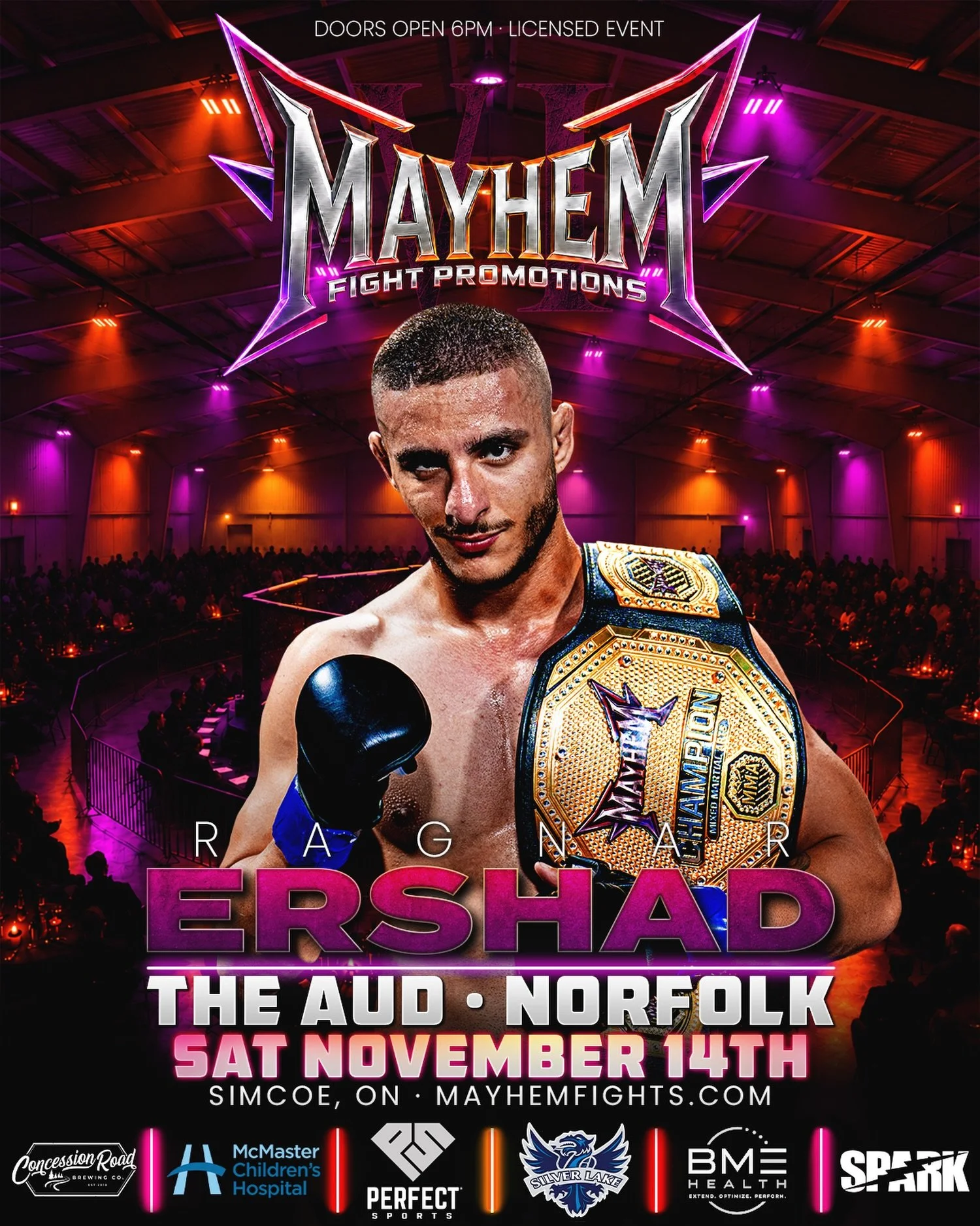 The Featherweight Champion returns 🏆 Ragnar Ershad (7-1) is back inside the @MayhemFights cage on November 14th for an epic Champion vs. Champion showdown in Norfolk!

Coming off a dominant championship-winning performance in Alliston, @RagnarMMA_ s