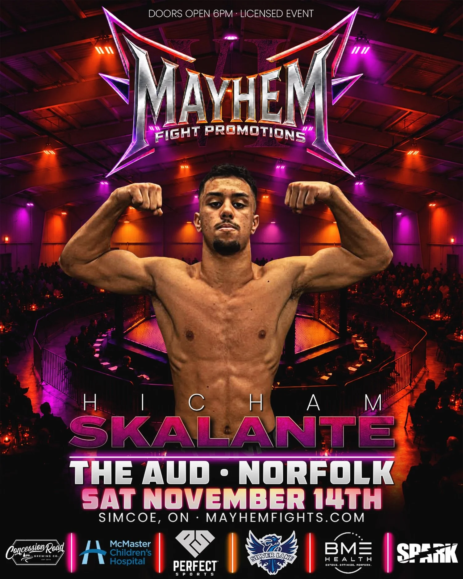 Undefeated prospect Hicham Skalante is coming to @MayhemFights on November 14th ⚔️

Representing H2O MMA in Montreal, @Hicham.Skalante_ enters the Mayhem cage with a perfect 2-0 record, including a TKO victory 💥 Skalante heads to Norfolk determined 