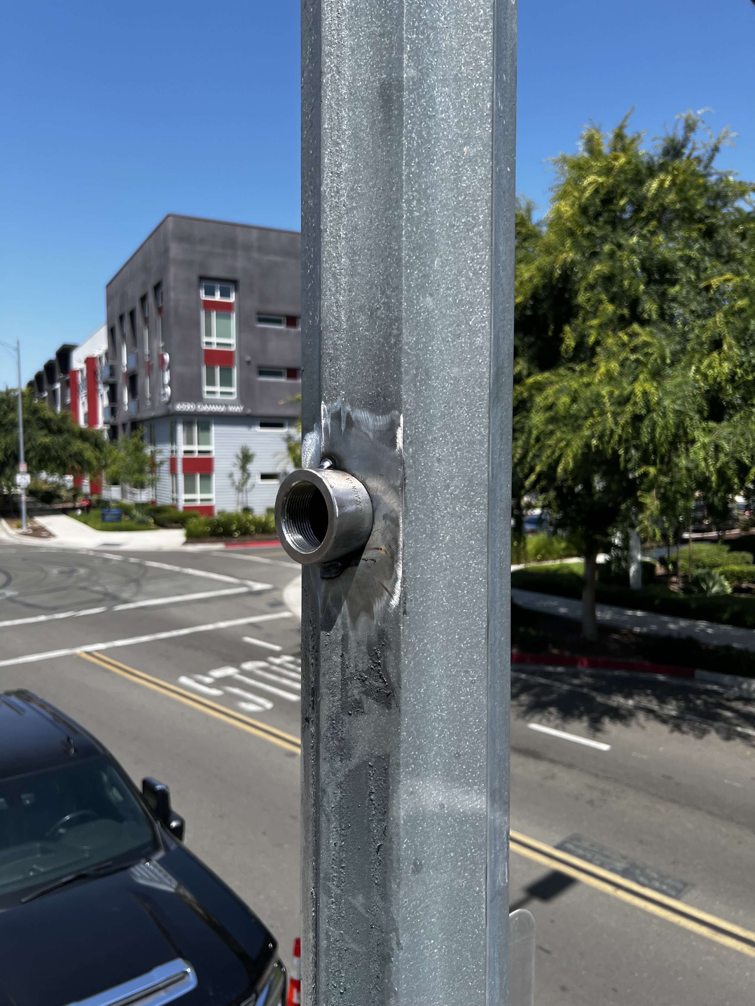 Fit-up done right.
Threaded coupler tacked and ready for weld on a small cell pole in San Jose.
No fluff. No shortcuts. Just solid work that holds.