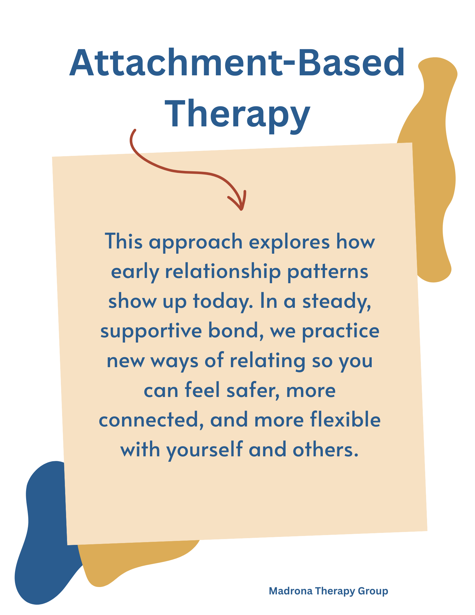 Attachment-based therapy in Orange County, CA — Madrona Therapy Group; heal patterns and grow safer connection.