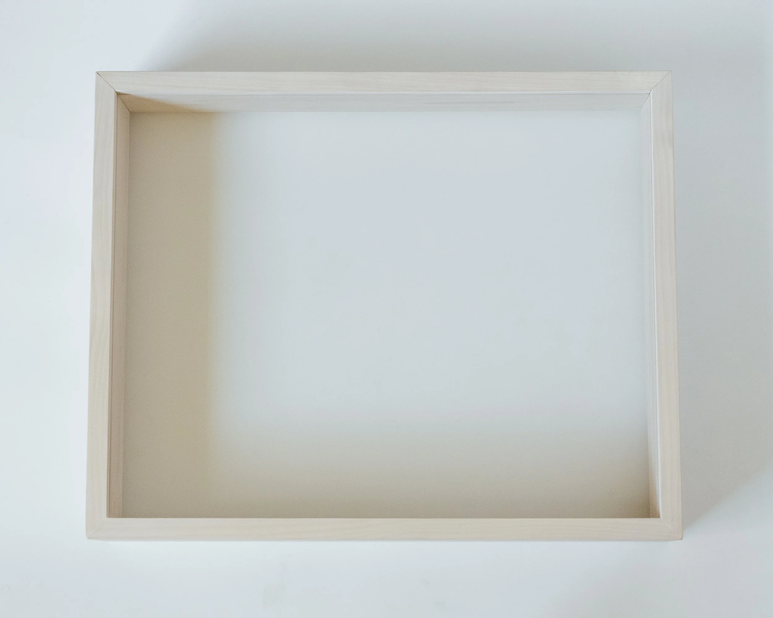 16x20" Whitewashed Shadow Box Frame