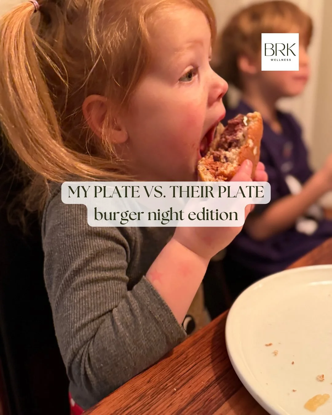 MY PLATE VS. THEIR PLATE 
burger night edition 🍔

Who doesn&rsquo;t love burger night? This is a meal the whole family enjoys and comes together so quickly!! 

Same dinner, just built differently.
 I still love a bacon cheeseburger, but usually it&r
