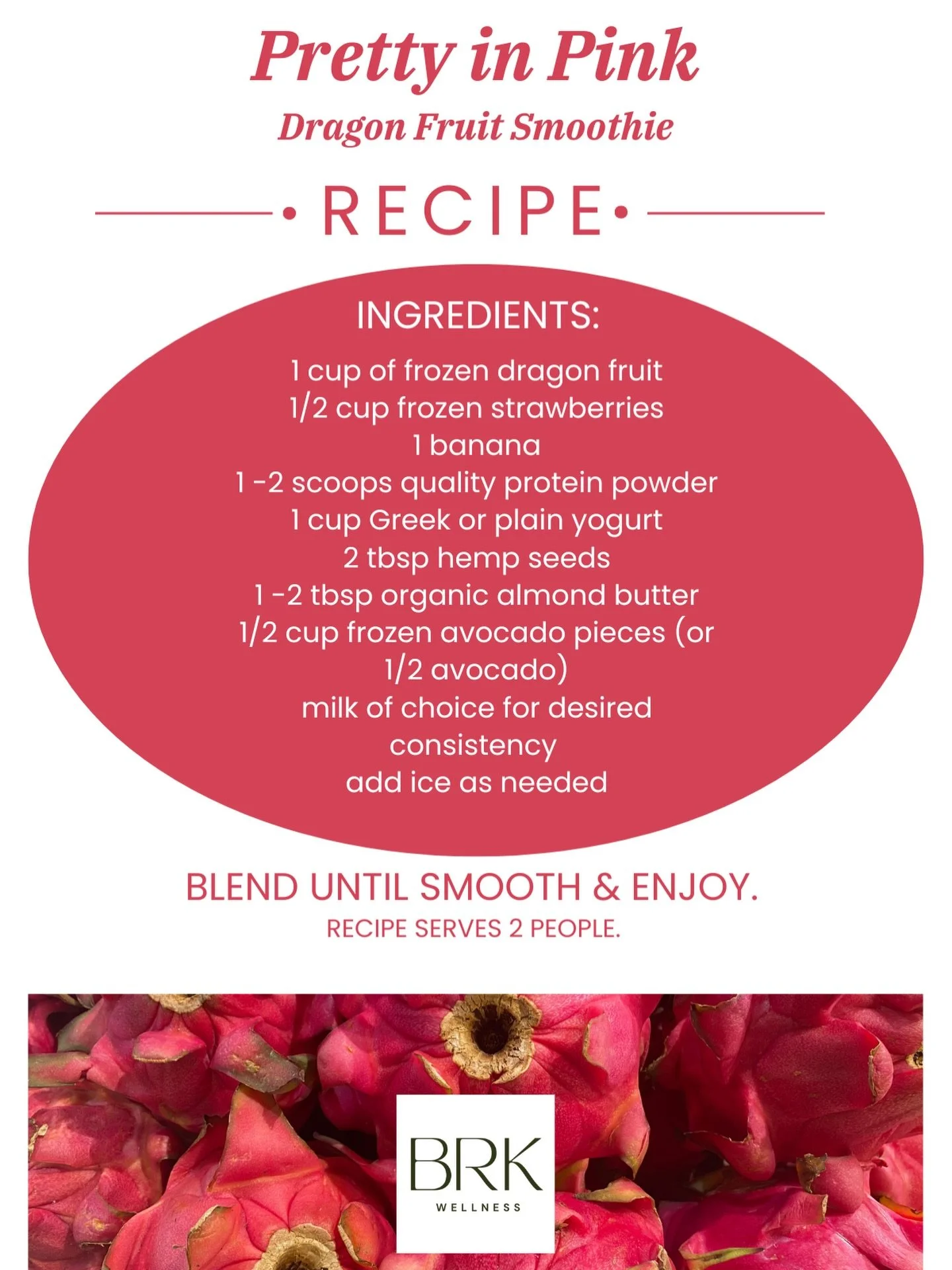 💞 Pretty in Pink 💞 Dragon Fruit Smoothie

This is my family&rsquo;s absolute favorite smoothie &mdash; delicious, filling, and oh so pretty 😍!

💫 Fiber from dragon fruit &amp; avocado &rarr; supports digestion + blood sugar balance 💫 Healthy fat