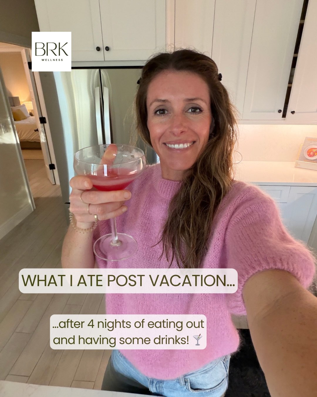 Back to routine after vacation 🙌
I&rsquo;m not perfect and I definitely indulged while away. Love a fun cocktail 💁🏻&zwj;♀️💃🏻
Coming home simply means returning to home-cooked meals, balanced macros and a slight calorie deficit.
No extremes. No p