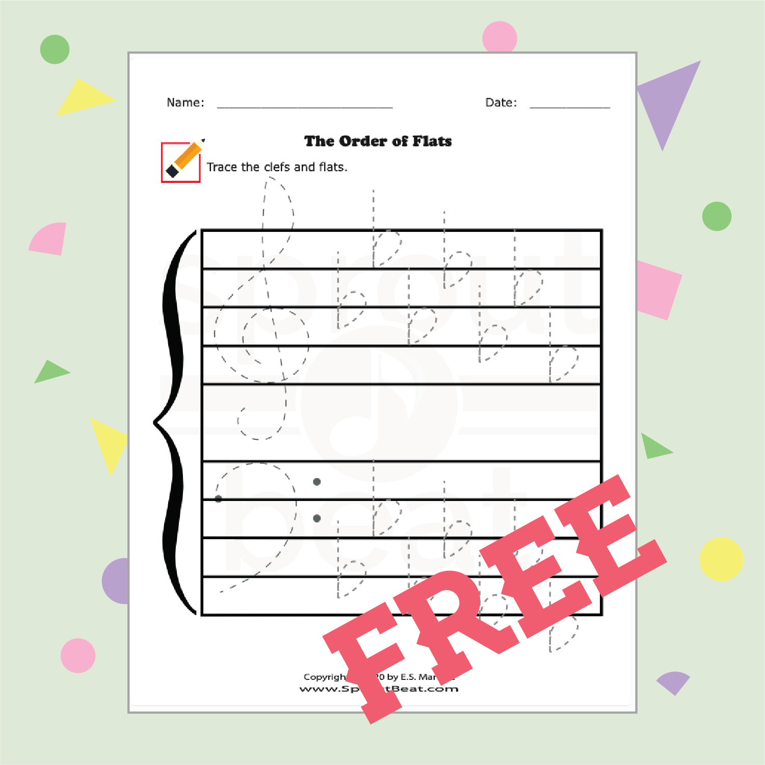 Order of Flats Worksheet