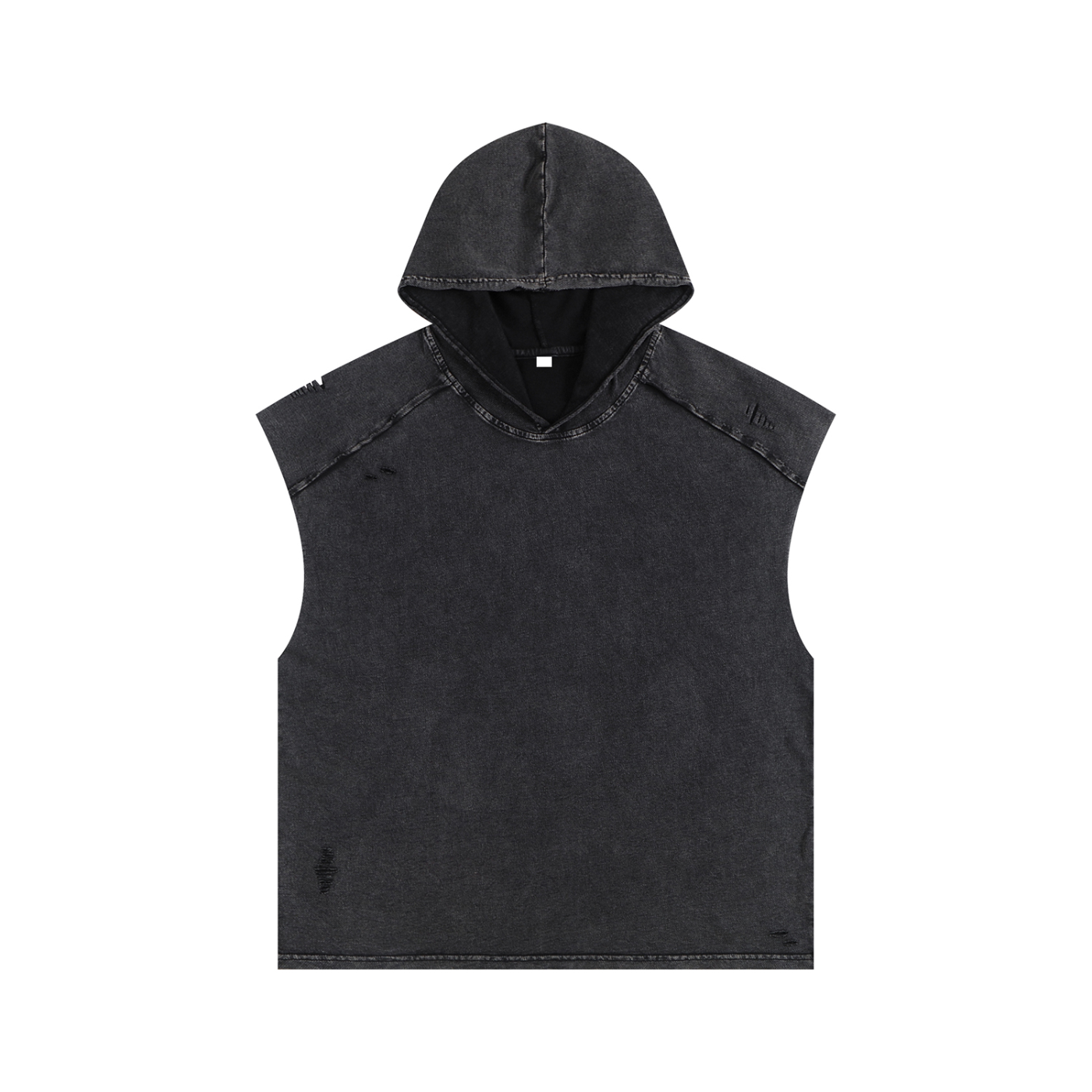 Snow Washed Boxy Hooded Tank Top — TryDoras