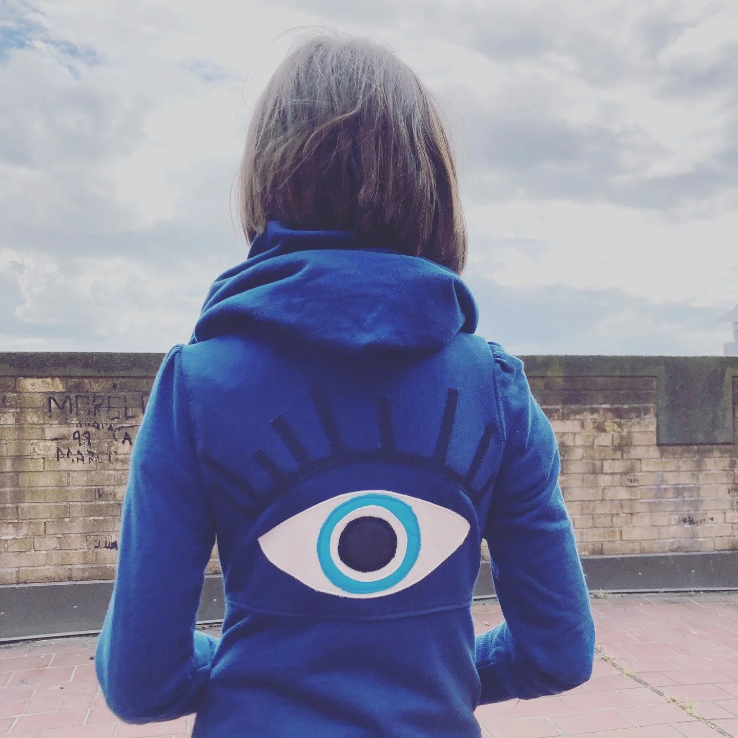 #upcycle #appliqu&eacute; #evileye #seattlesews
