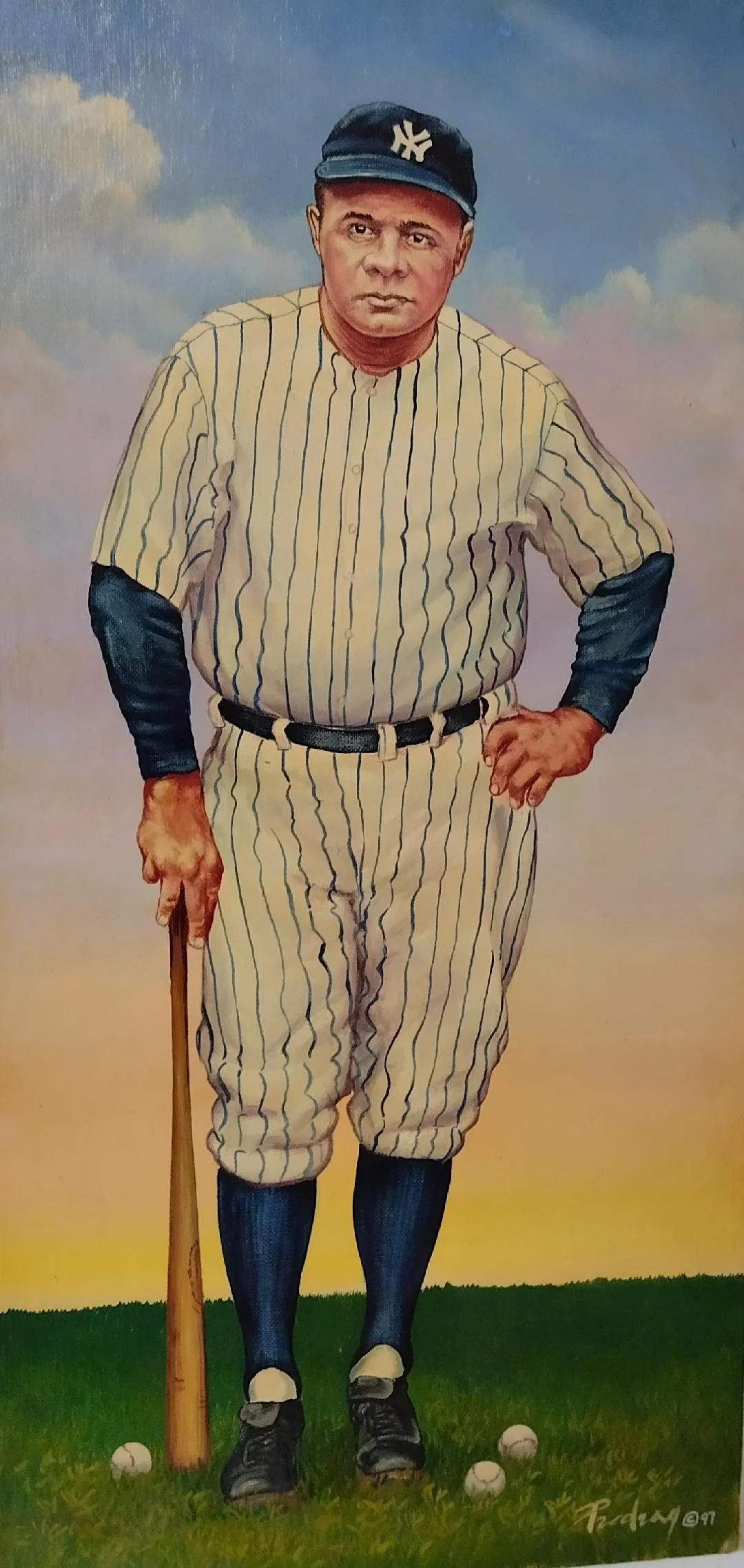Babe Ruth portrait by Predrag Djordjevic