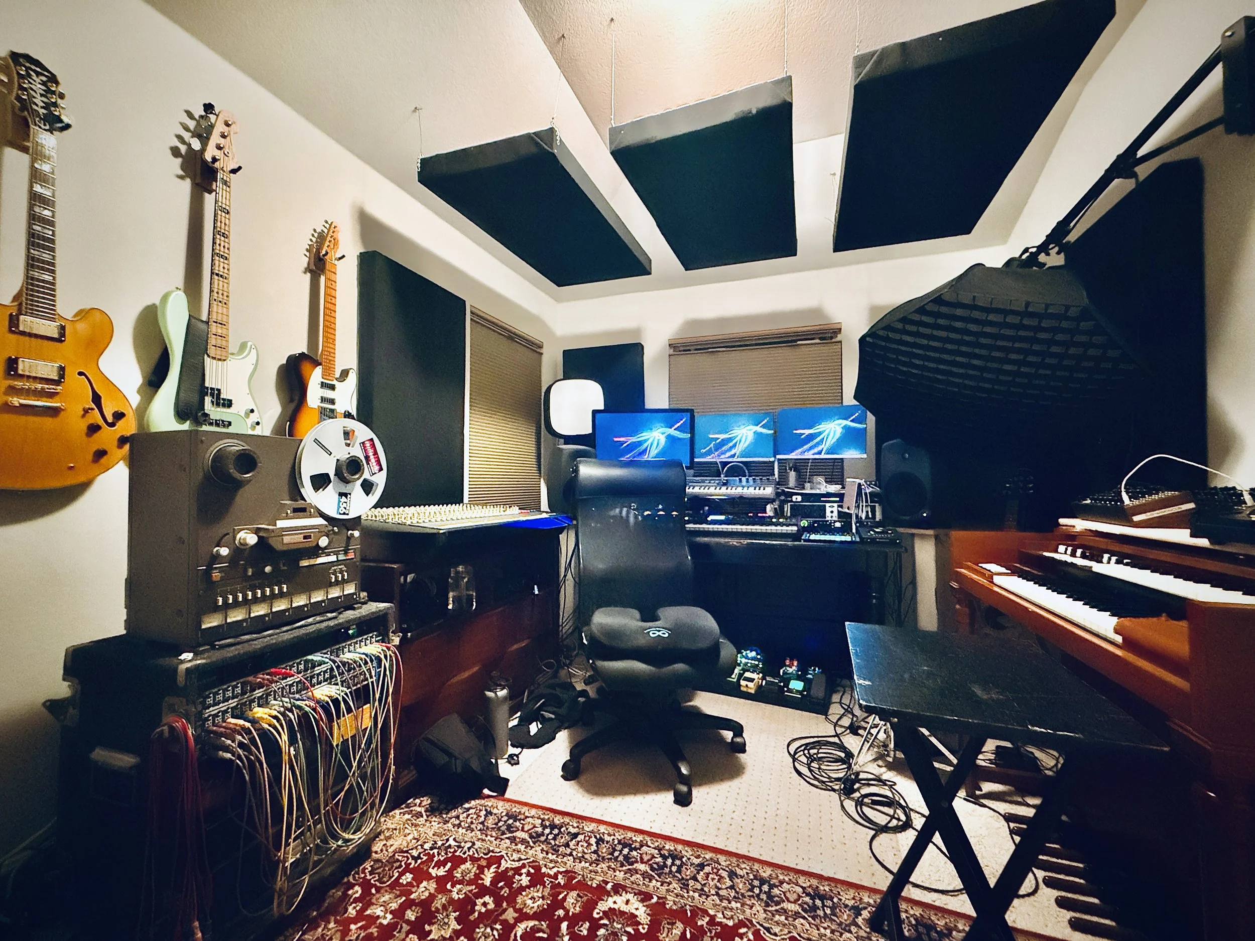 Creative production space at KA Studios used for audio, video, and visual storytelling