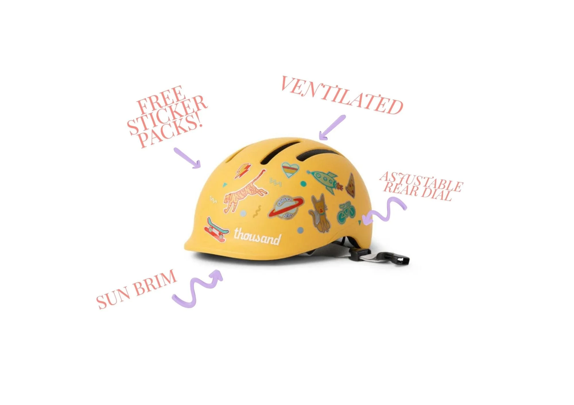 Thousand Toddler Helmet - Hello Yellow