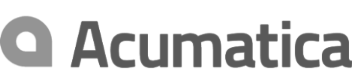 The Acumatica logo with the brand name in bold black text.