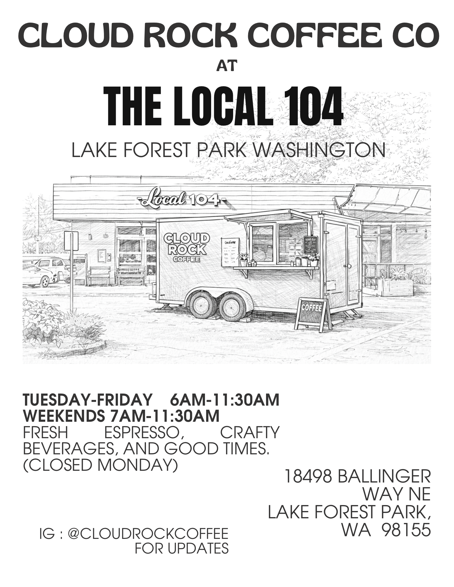 Mornings with Cloud Rock @ The Local 104