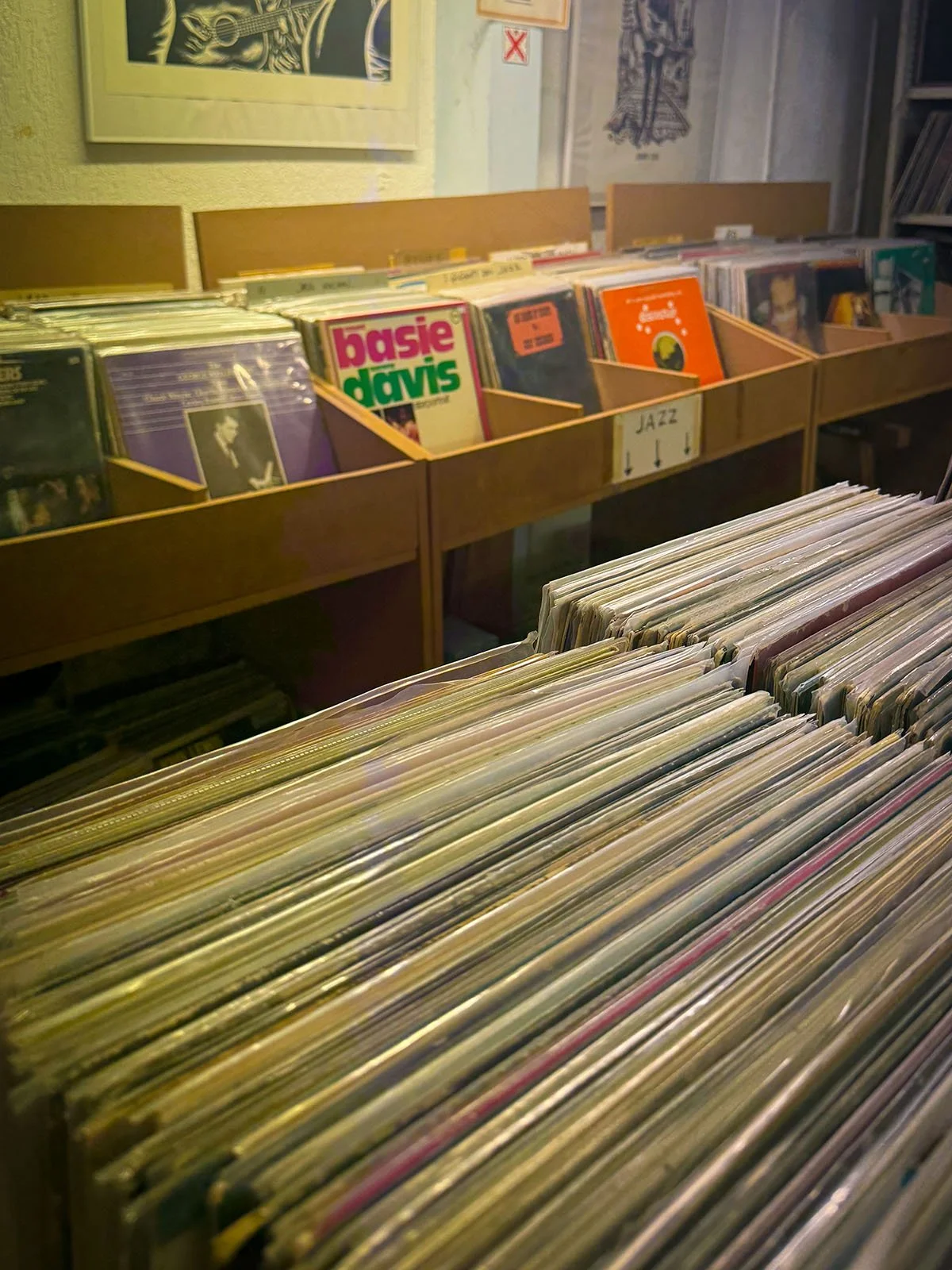 Interior of Second Life Music, a record store in Amsterdam. The photo is from an interview with the store by Amsterdam Vinyl Club. Amsterdam Vinyl Club is a community event in the city for collectors, DJs and anyone who loves music on vinyl.