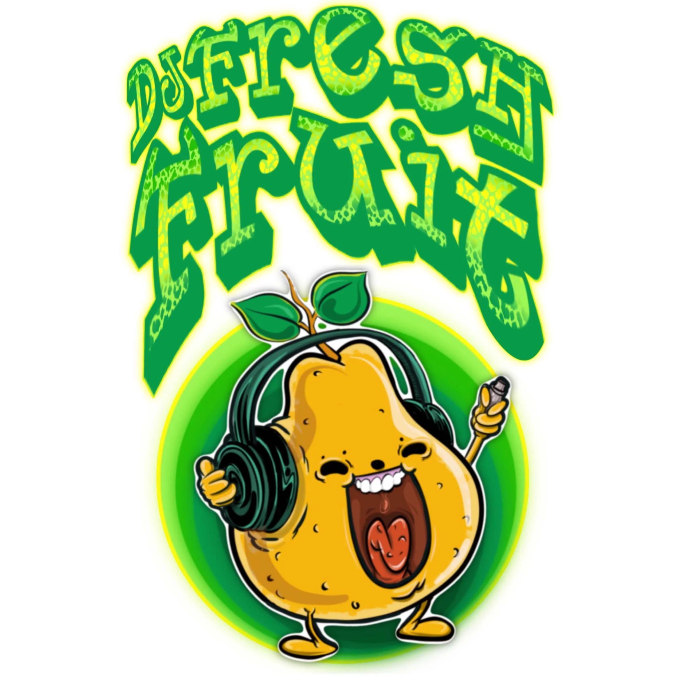 A cartoon-style illustration of a smiling anthropomorphic potato with green leaves on its head, holding a dumbbell.