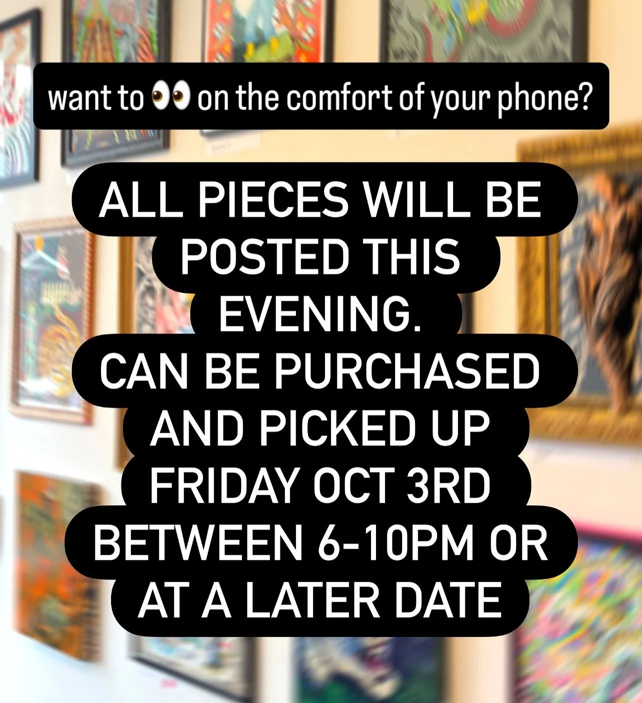 Pieces will be posted for your viewing and buying pleasure 👀👀👀