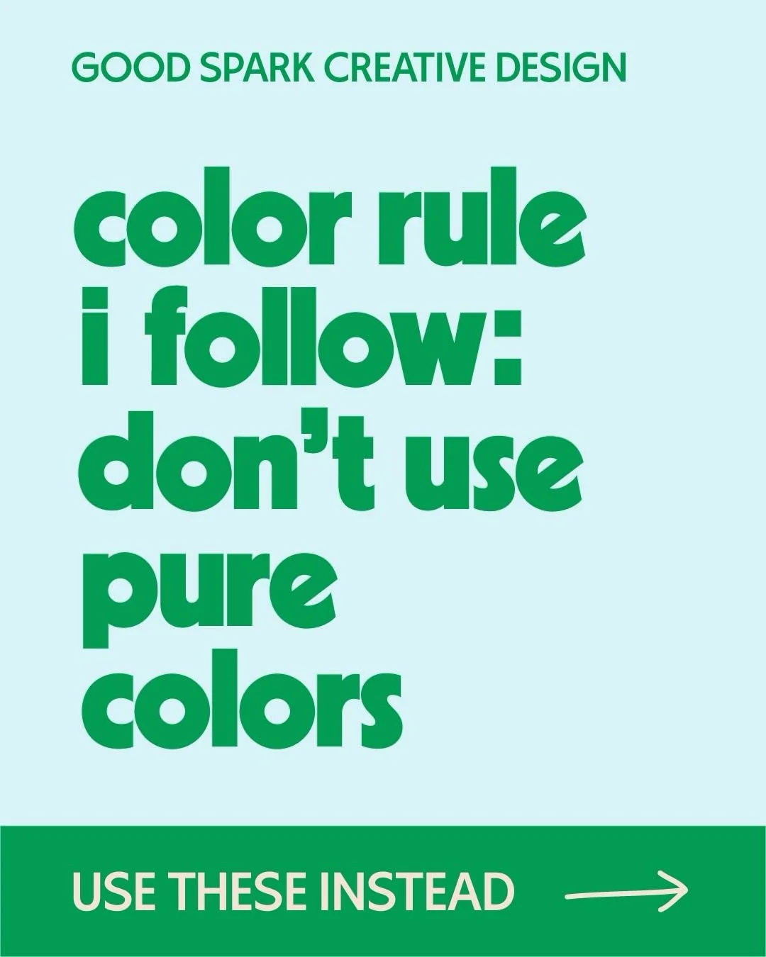 A color rule I follow: don&rsquo;t use pure colors! 

When a color is fully saturated, it often feels flat or overly digital.

I usually push colors slightly warmer, cooler, deeper, or softer so the palette feels more intentional and unique. 

Same c
