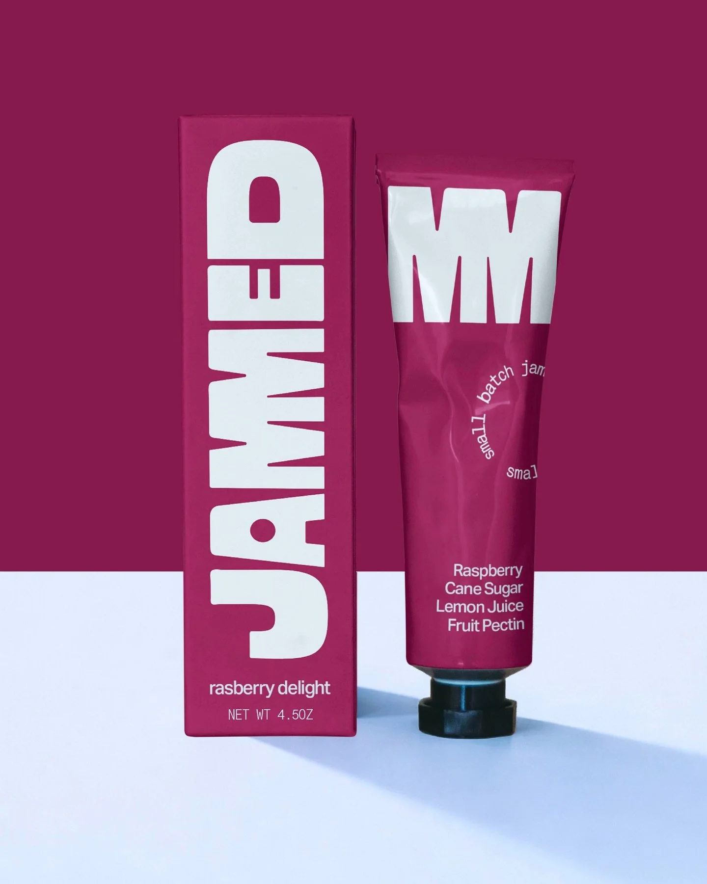 JAMMED 🍞 a jam you&rsquo;ll want by the spoonful. I scanned the jam aisles at the grocery store and found everything to be SO busy, so for this project I wanted to strip it down. I customized the logo type for a super unique fit and just let the nam