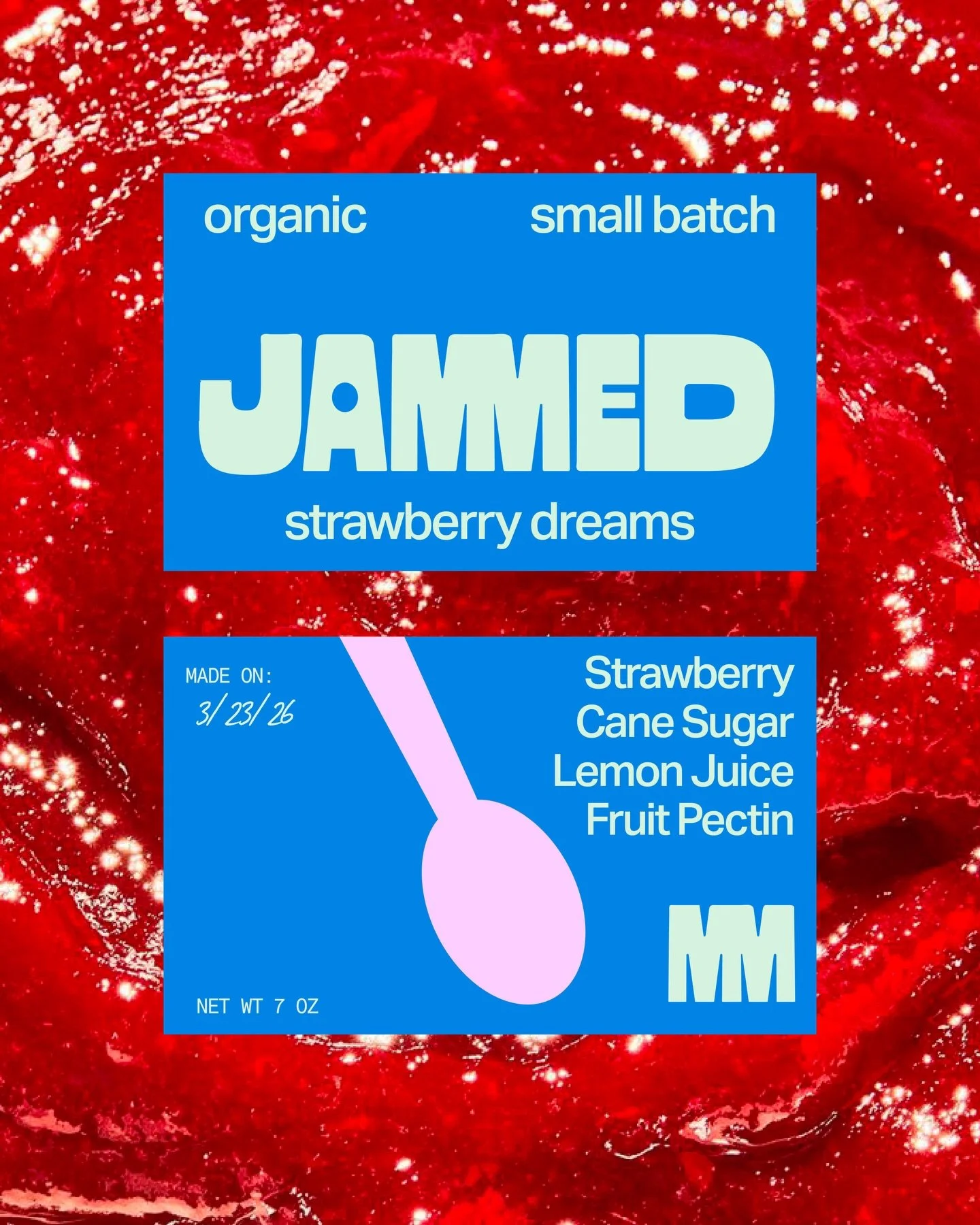 JAMMED PART 2! A little more jam for ya - a second flavor/excuse to add more colors obviously. Keeping this design super simple, but bold. 

Here&rsquo;s your reminder to make time for passion projects, they really help you play and get out of your h