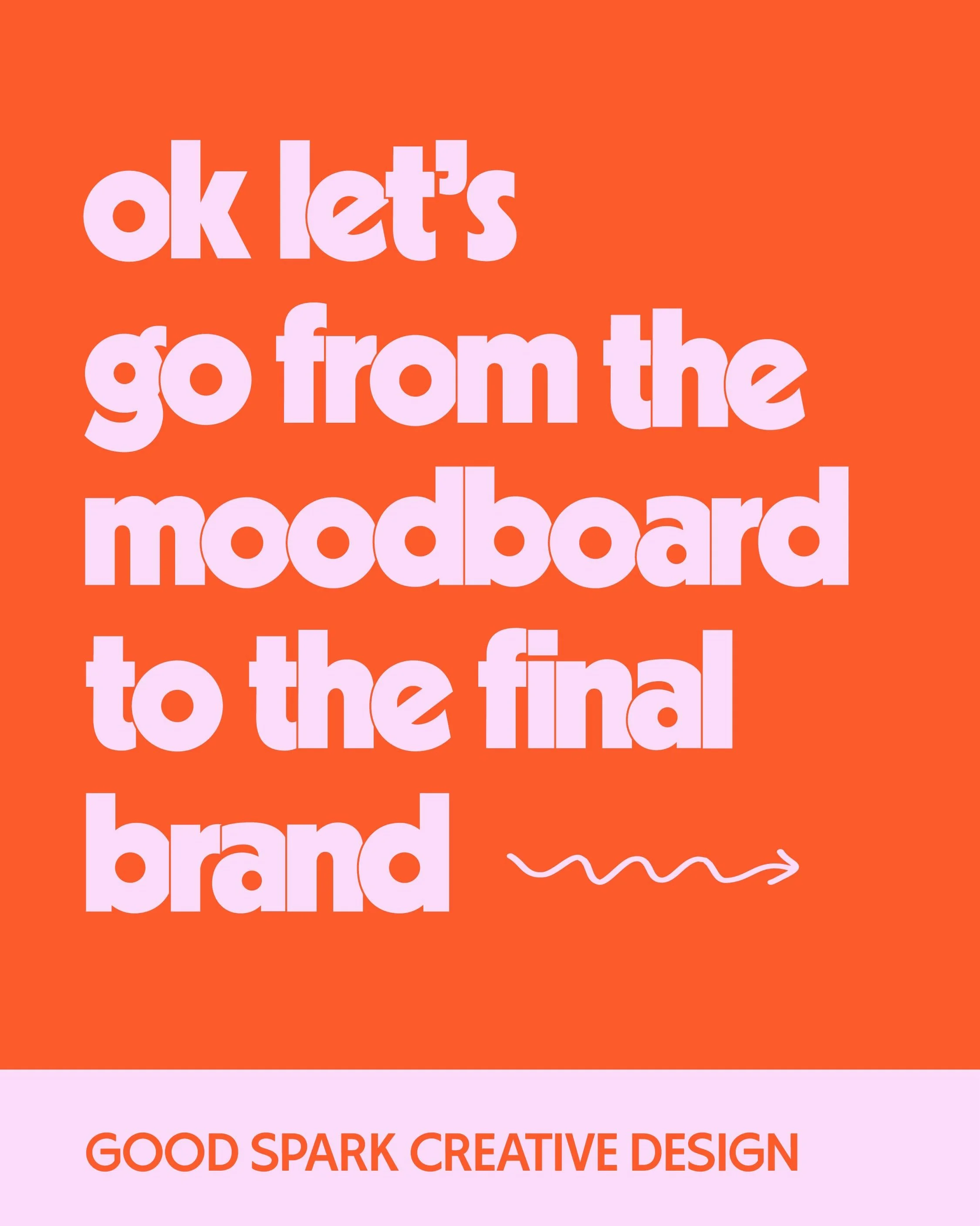 OK LETS GO - moodboard to final brand! I know we all love seeing a moodboard put together but I wanted to show what we actually get from it - the brand itself 😅

Moodboards give us color, type, layout, pattern direction as well as overall tone of th