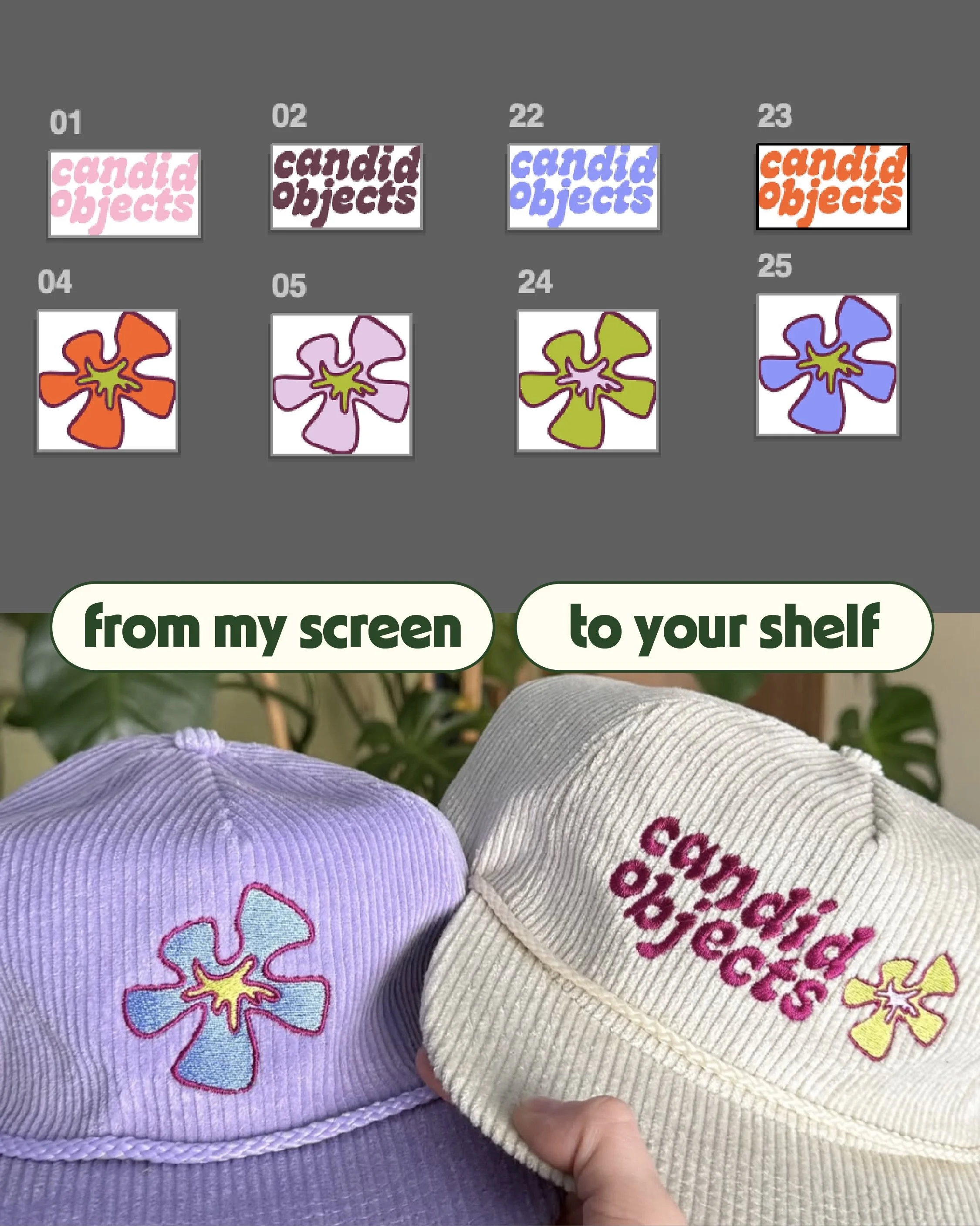 FROM MY SCREEN TO YOUR SHELF - the transformation is always the best part! Getting to see my designs shine in real life is so fun 🫶🏻 

Enjoy these four very different branding and packaging projects brought to life! From merch to cute boxes to stan