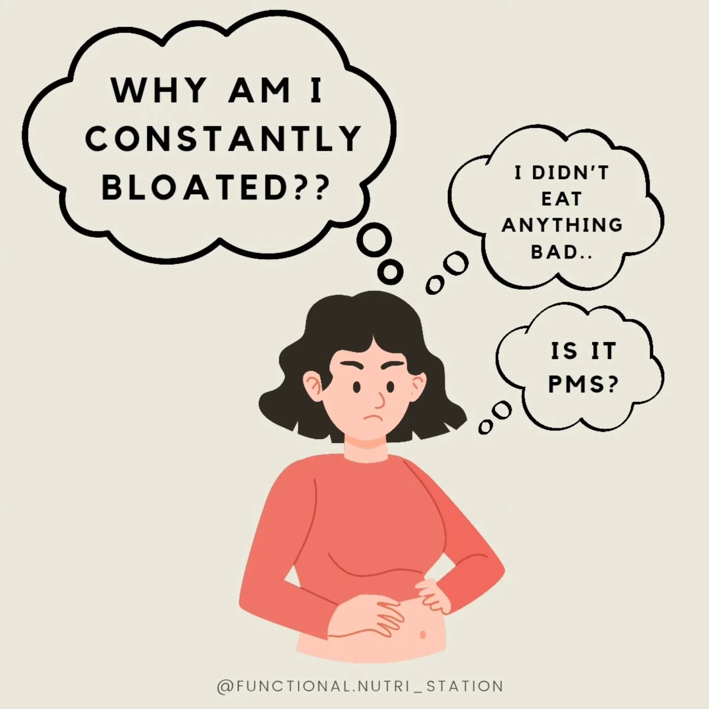 You don&rsquo;t have to be bloated because of what you ate.

Because bloating can occur because of stress and high cortisol (stress hormone) levels.

Most people blame food for bloating and thinking they have some intolerances or something didn't sit
