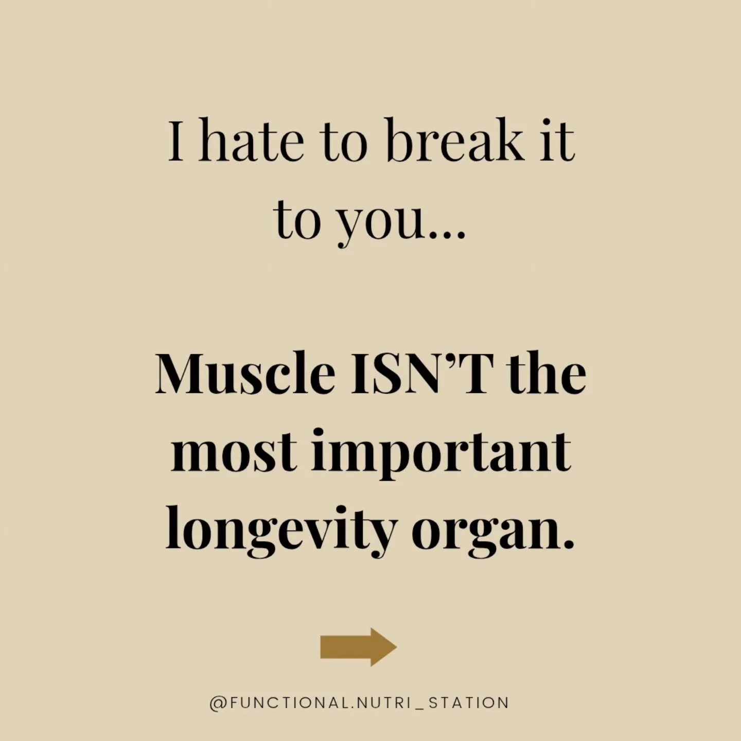 Do you agree? 💬

Everyone is talking about muscle for longevity. 

And they are not wrong.

Muscle mass and strength are incredibly important. For metabolic health, for keeping your body functional and strong, for preventing injuries and fraility, a