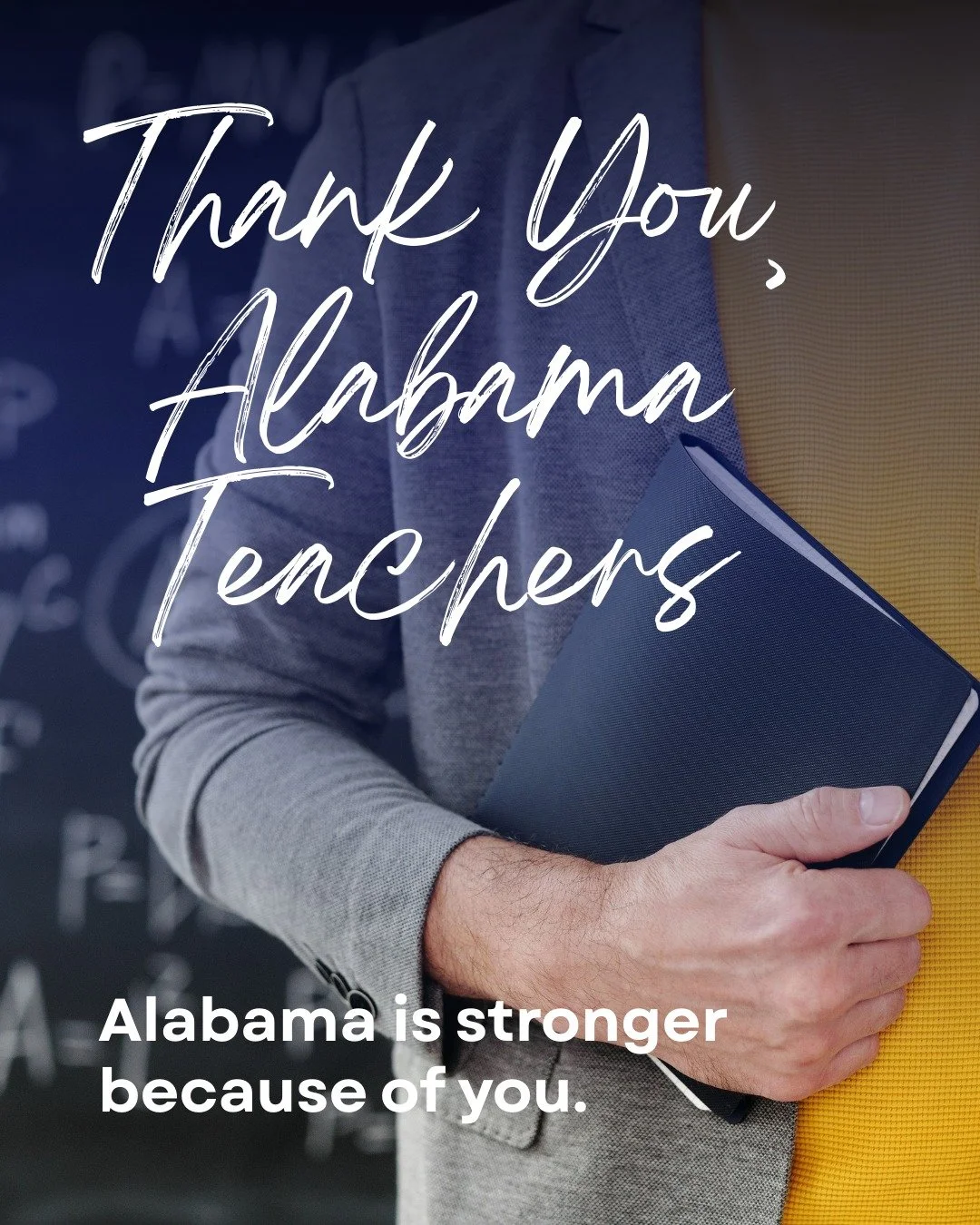 Our teachers give so much: time, energy, heart.
Today, we pause to say thank you.
Thank you for showing up, inspiring curiosity and guiding the next generation with excellence and integrity.

Alabama is stronger because of you. 🍎✨

#supportteachers 