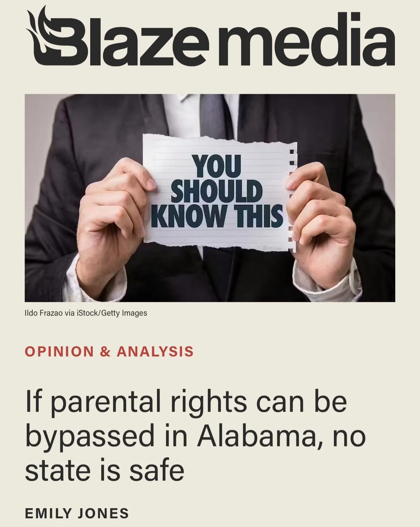 Strong laws mean nothing if they can be rewritten in the fine print.
If parental rights can be bypassed in Alabama through bureaucratic loopholes, then no state is truly safe. This isn&rsquo;t a hypothetical&mdash;it&rsquo;s a warning.

Link in bio!
