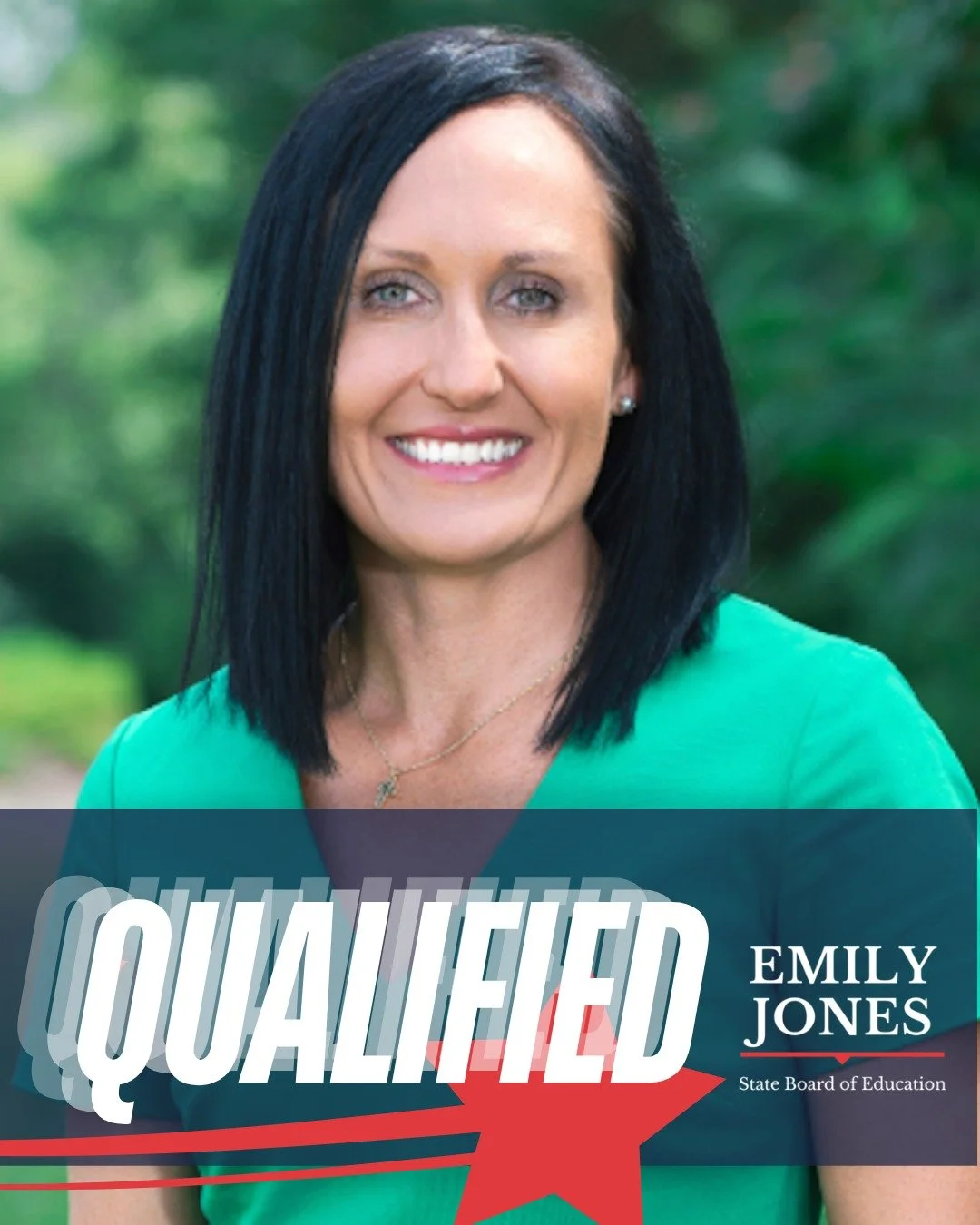Emily Jones is officially qualified and on the ballot for the Alabama State Board of Education. ✅

She is grateful for the support, prayers, and encouragement from families across the district who believe Alabama&rsquo;s students deserve high academi